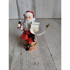 Vintage Coca-Cola trinket‎ box company Santa Claus ornament Xmas